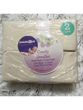Babies R Us Comfy Douillet Jersey knit 2 pack bassinet sheets NWT